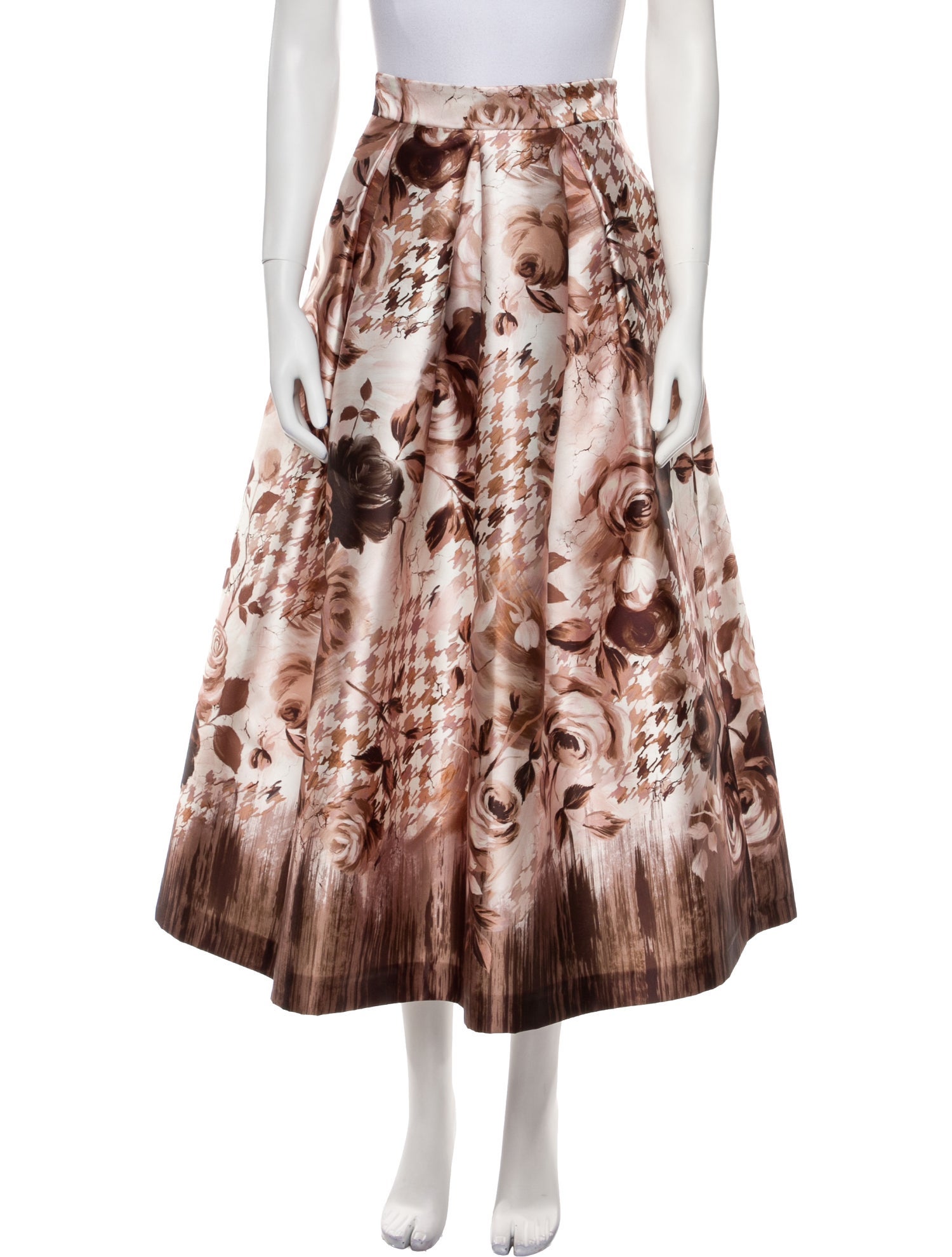 Lunatica Milano Floral Print Midi Length Skirt