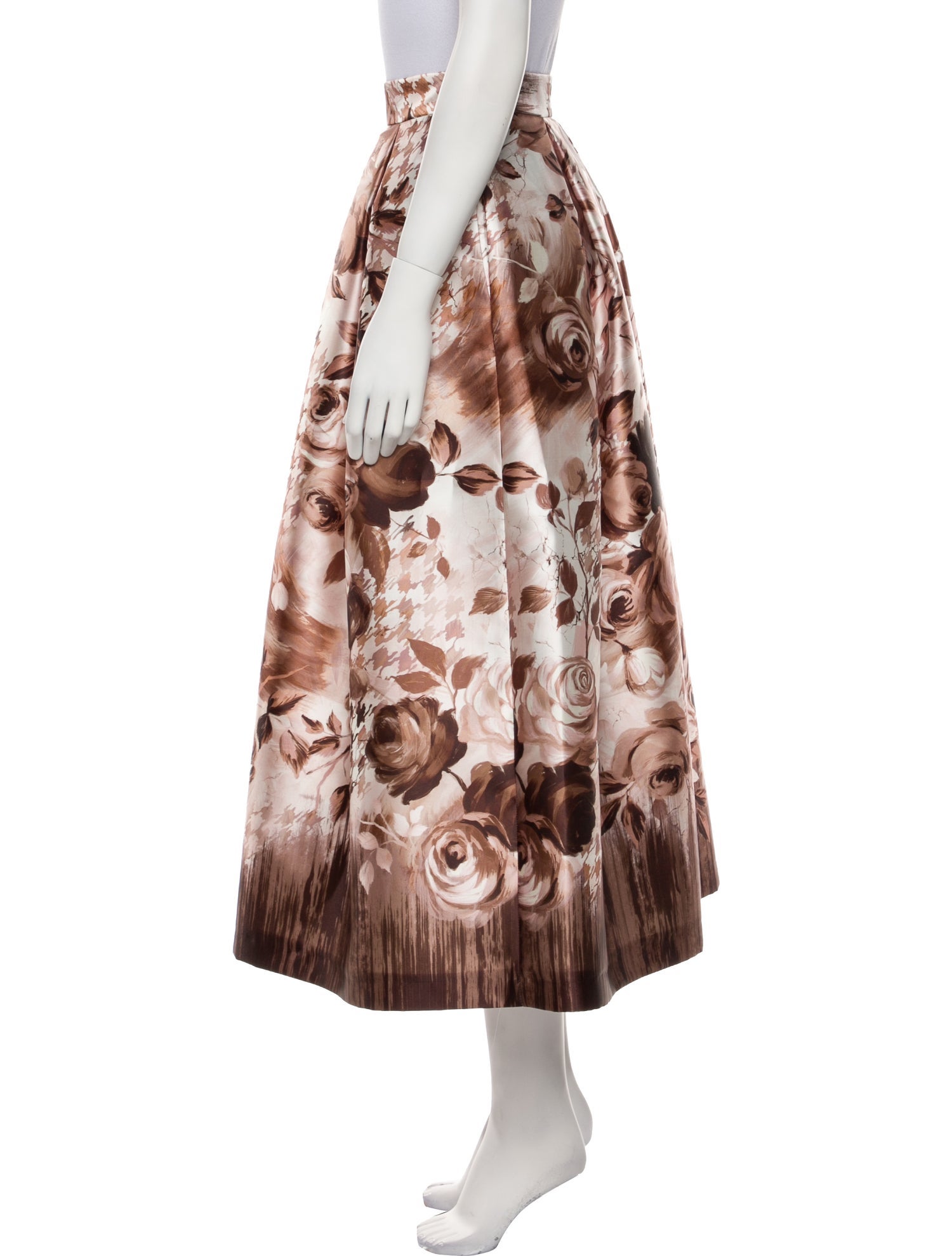 Lunatica Milano Floral Print Midi Length Skirt