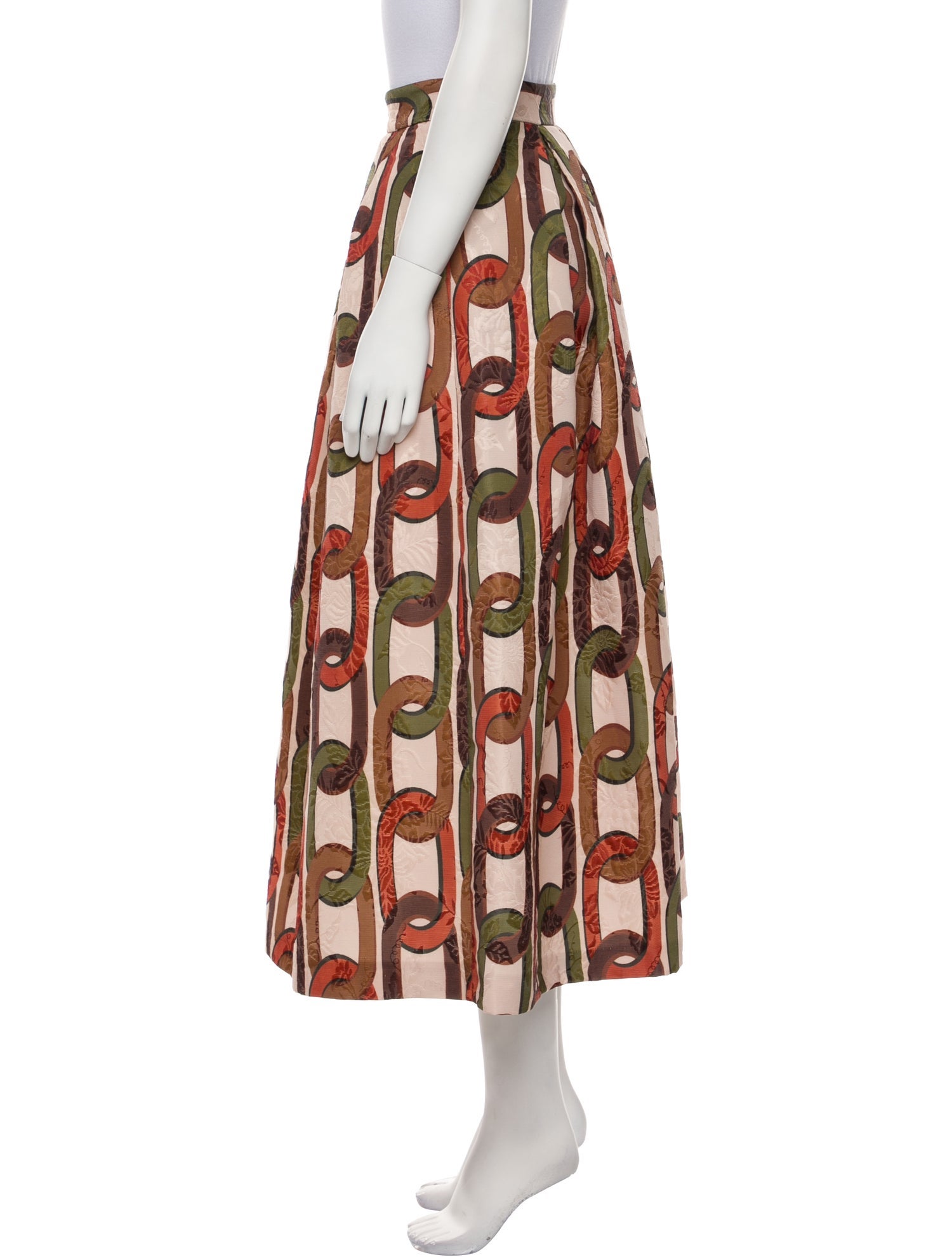 Lunatica Milano Printed Midi Length Skirt