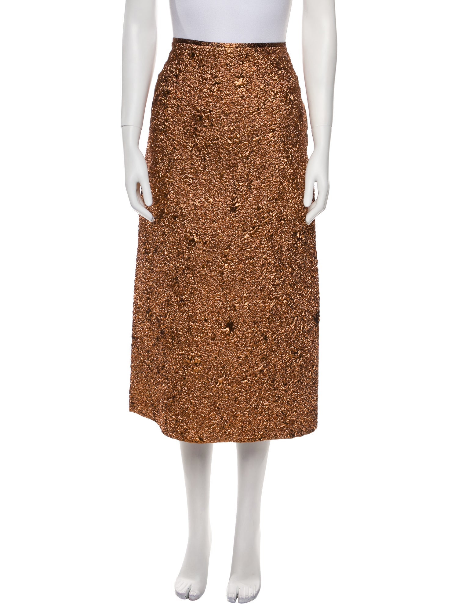 Lunatica Milano Glitter Accents Midi Length Skirt