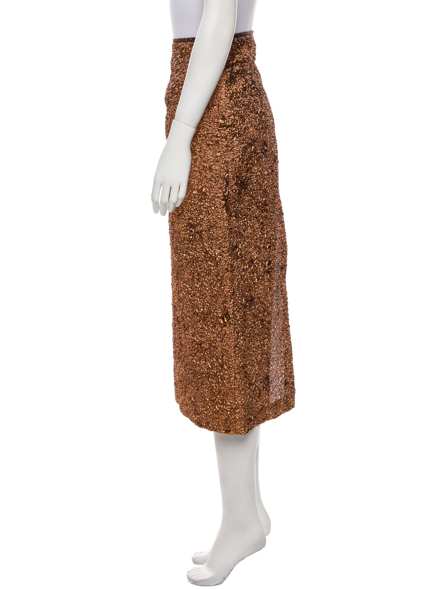 Lunatica Milano Glitter Accents Midi Length Skirt