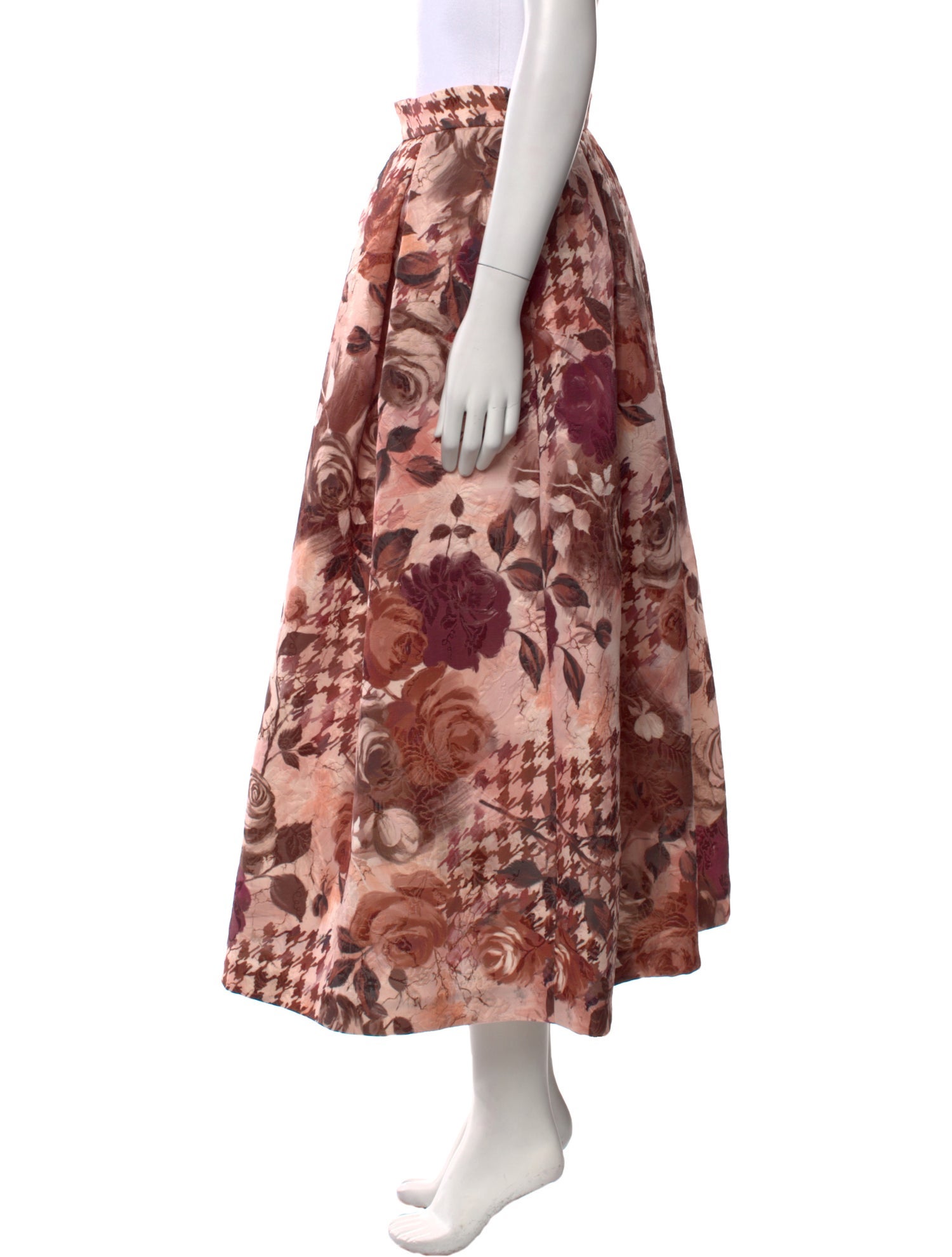 Lunatica Milano Floral Print Midi Length Skirt w/ Tags