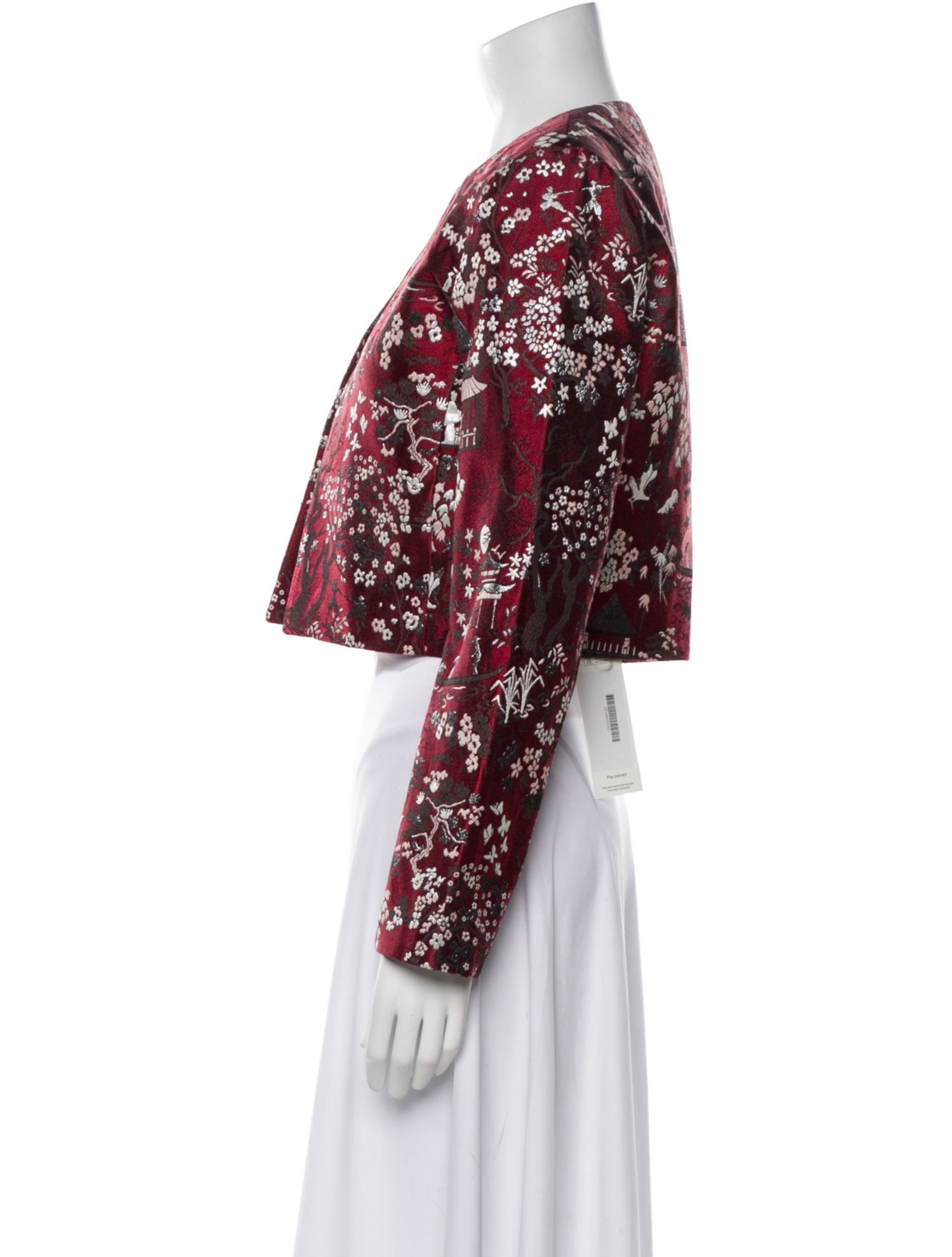 Lunatica Milano Jacquard Floral Print Evening Jacket