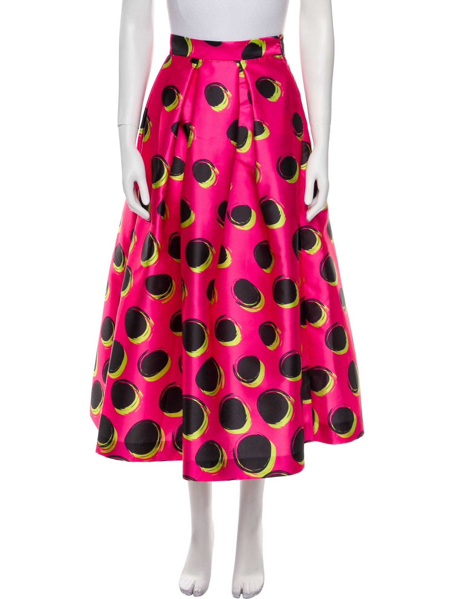 Lunatica Milano Polka Dot Print Midi Length Skirt