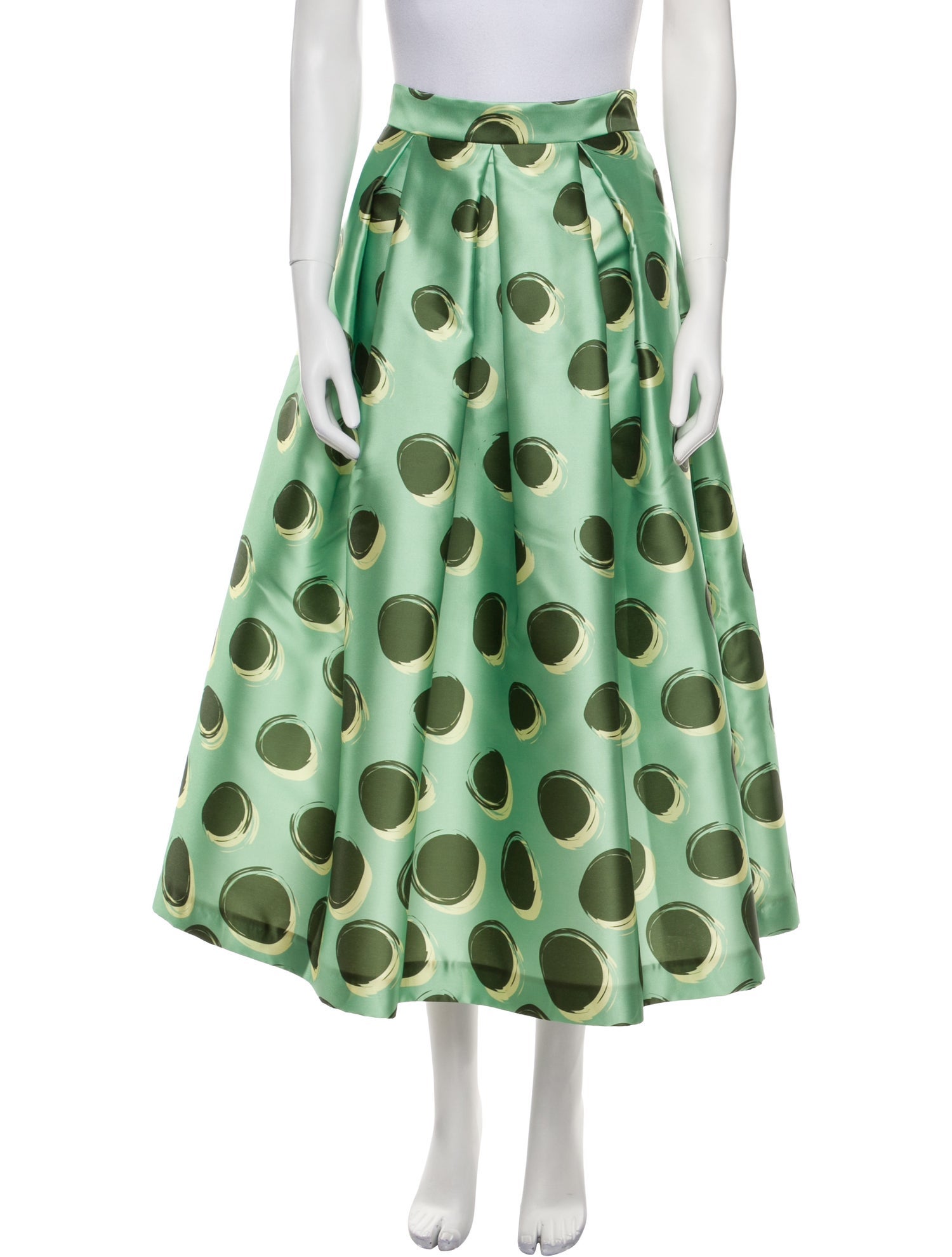 Lunatica Milano Polka Dot Print Midi Length Skirt