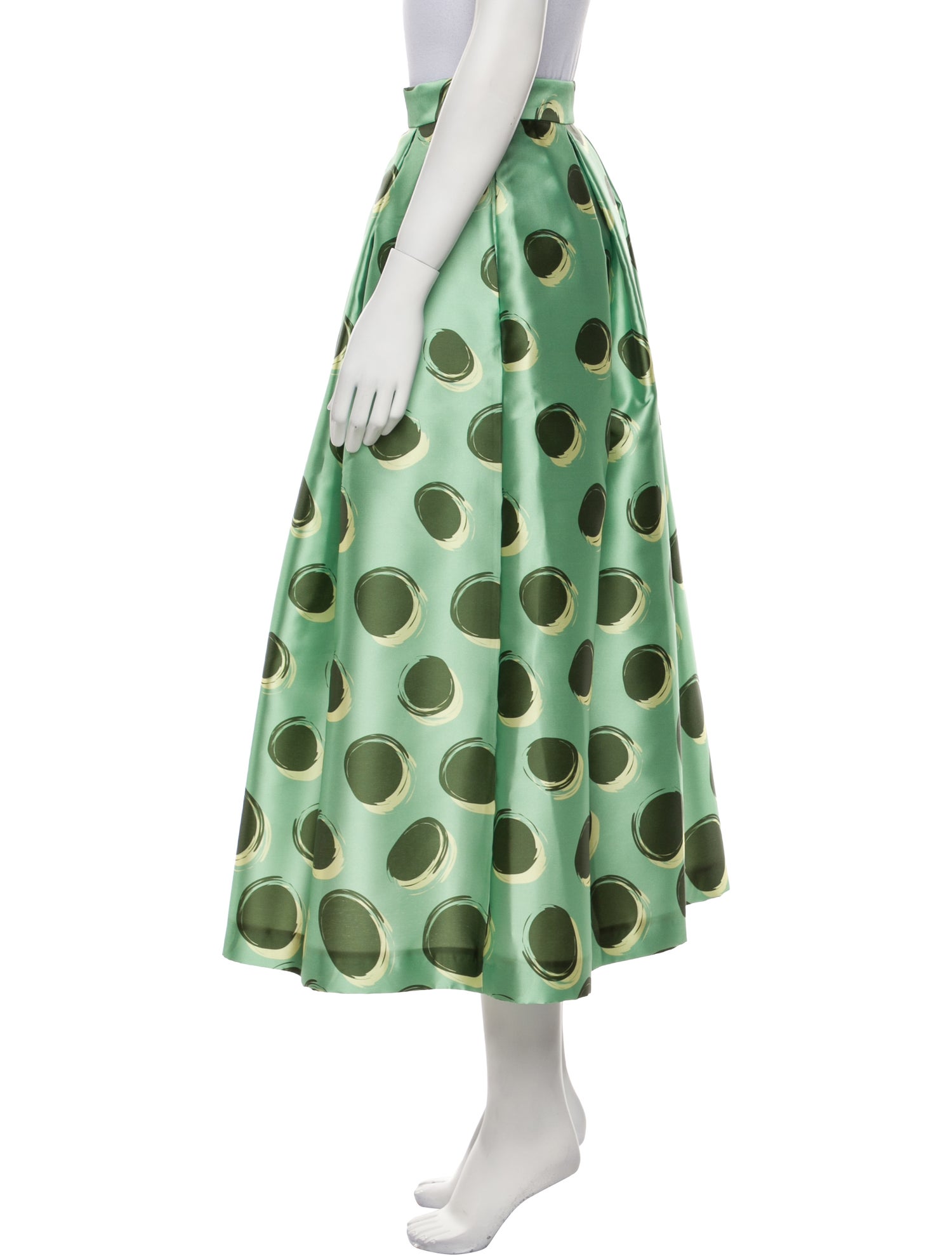 Lunatica Milano Polka Dot Print Midi Length Skirt