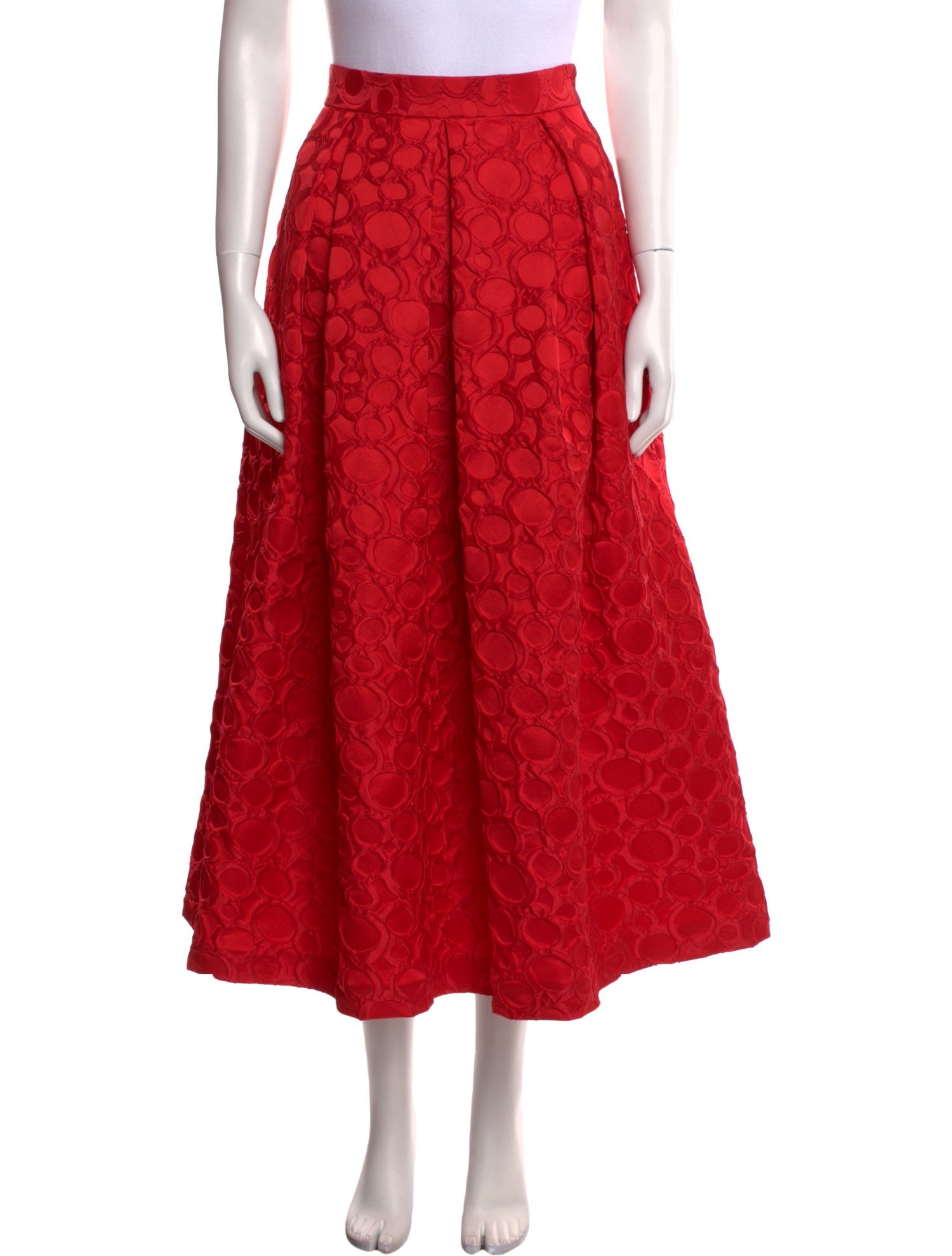 Lunatica Milano Pleated Accents Midi Length Skirt