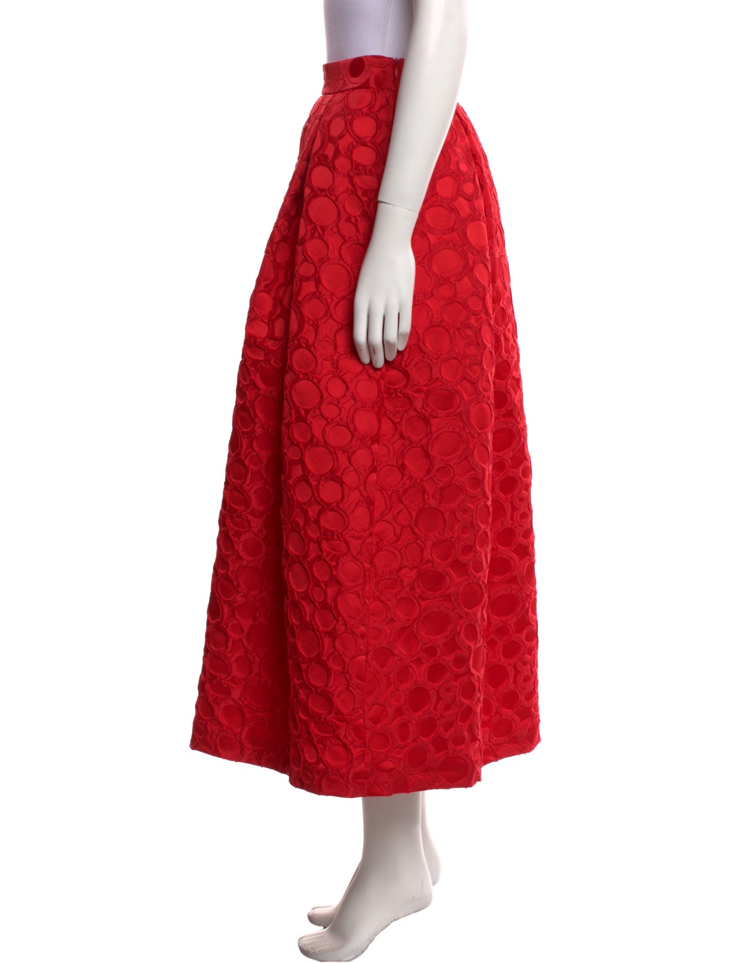 Lunatica Milano Pleated Accents Midi Length Skirt