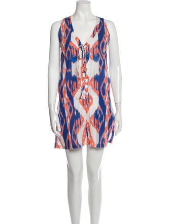 Caffe' D'Orzo Printed V-Neck Romper