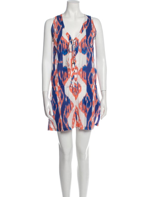 Caffe' D'Orzo Printed V-Neck Romper