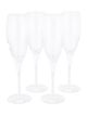 Christofle Set of 4 Albi Champagne Flutes