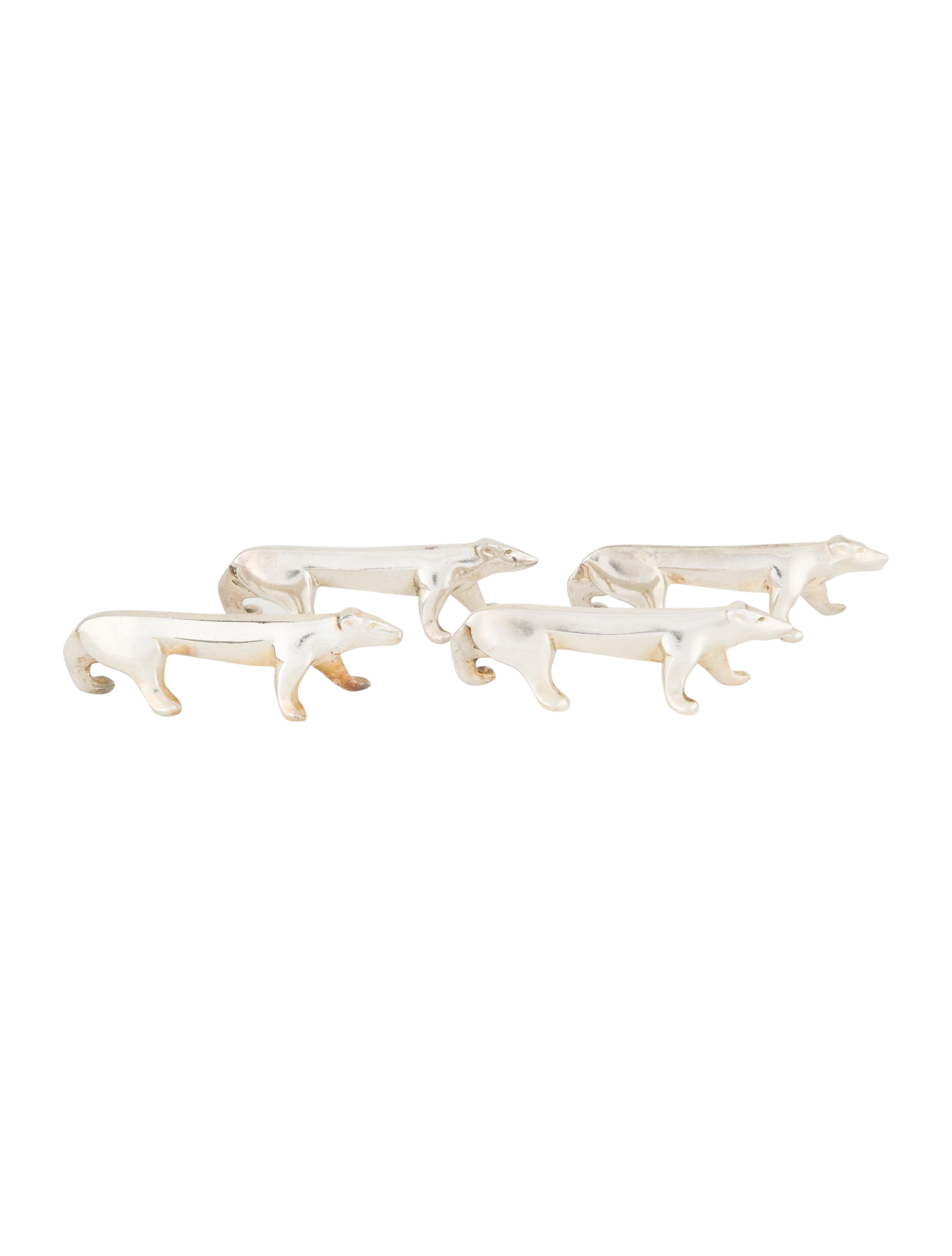 Christofle Bear-form knife rests- Set of 4