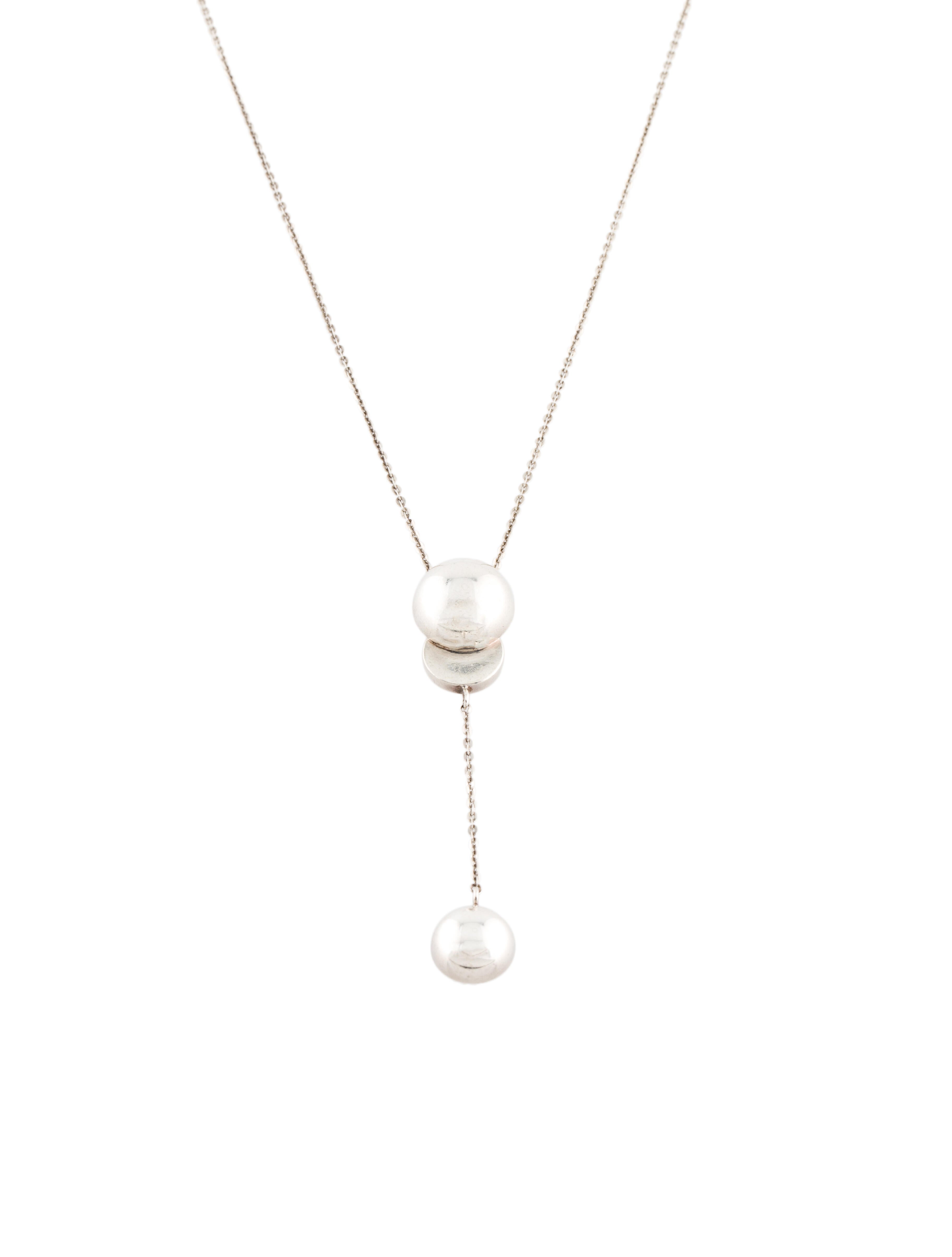 Tiffany & Co. Atlas Lavalier Necklace Sterling Silver Lavalier