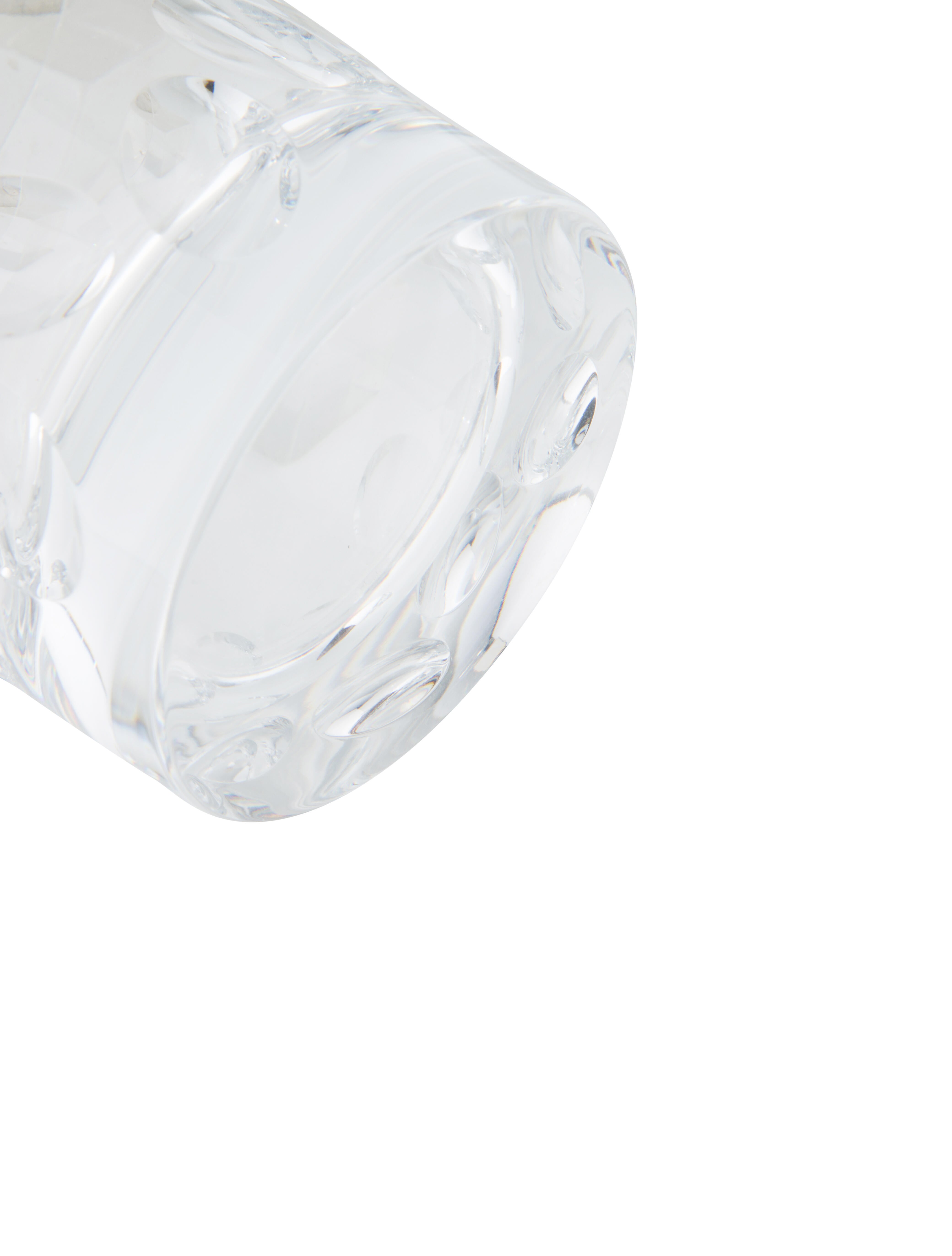 Christofle Set of 7 Cluny Double Old Fashion Glasses Clear, 7 pieces