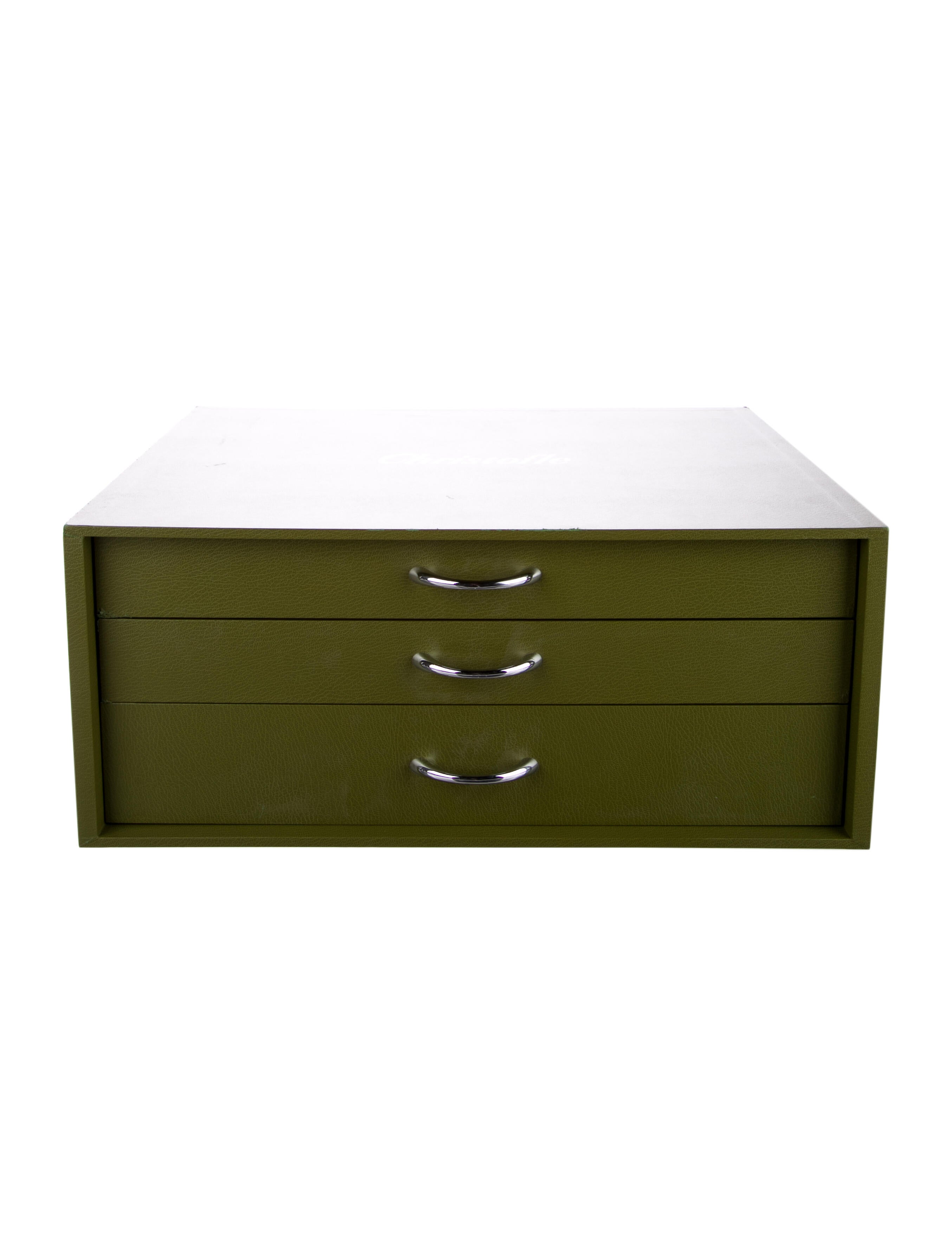 Christofle Flatware Storage Chest Green Decorative Accents, Decor