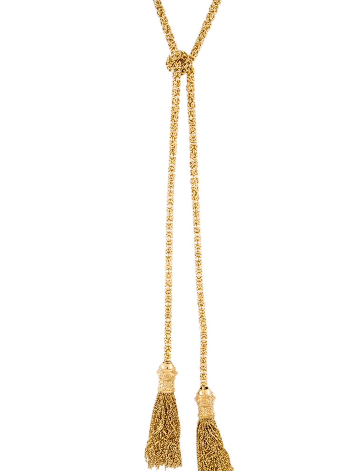 Christofle Pompon Lariat Necklace