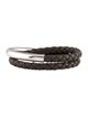 Christofle Duo Complice Leather Wrap Bracelet