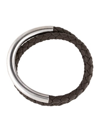 Christofle Duo Complice Leather Wrap Bracelet