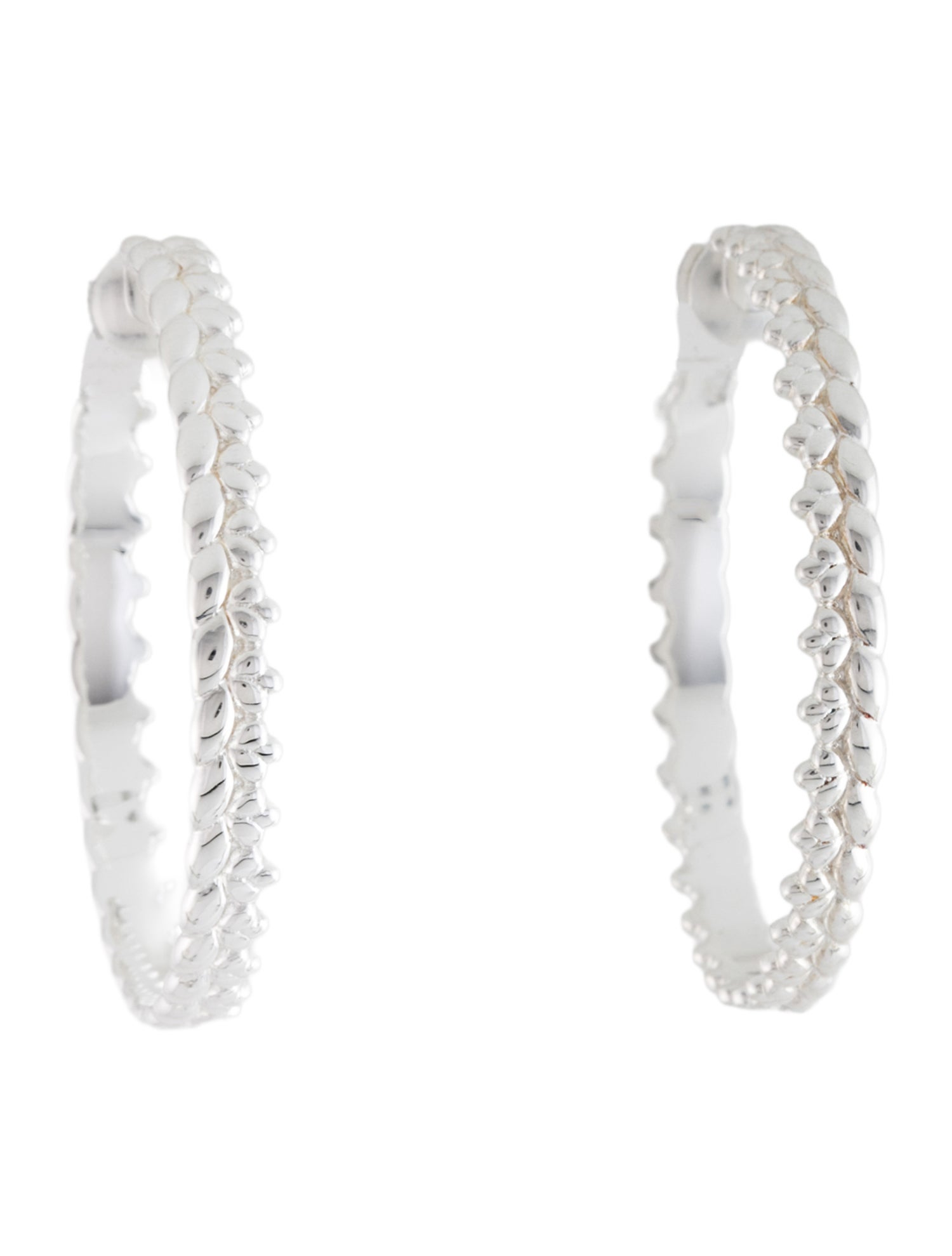 Christofle "Babylone" Hoop Earrings