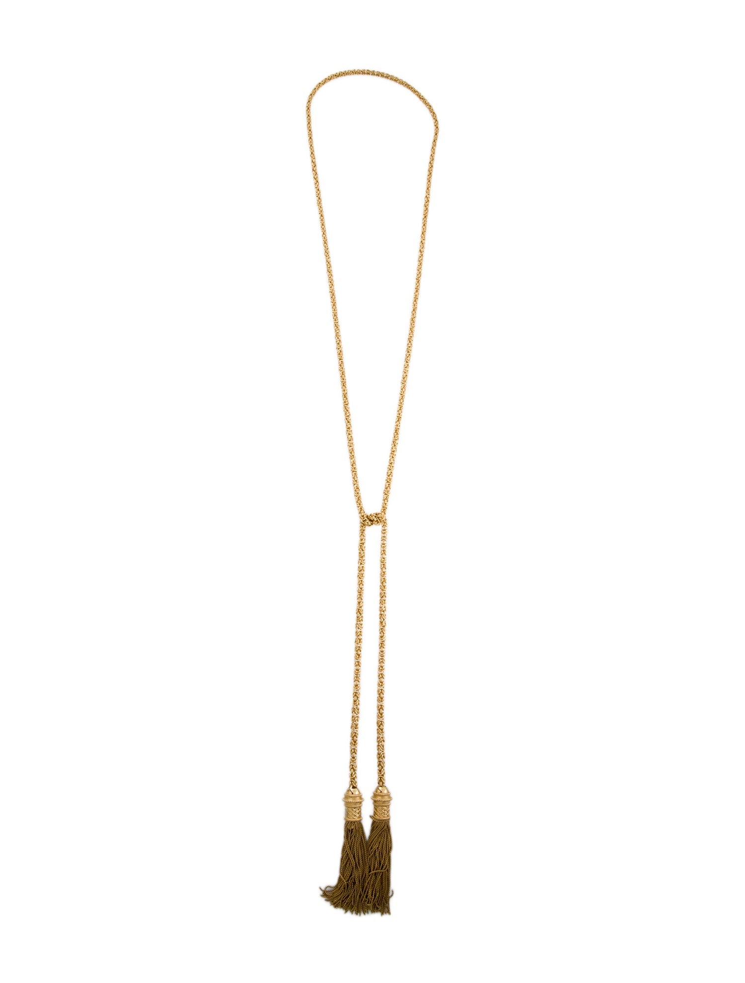 Christofle Pompon Lariat Necklace
