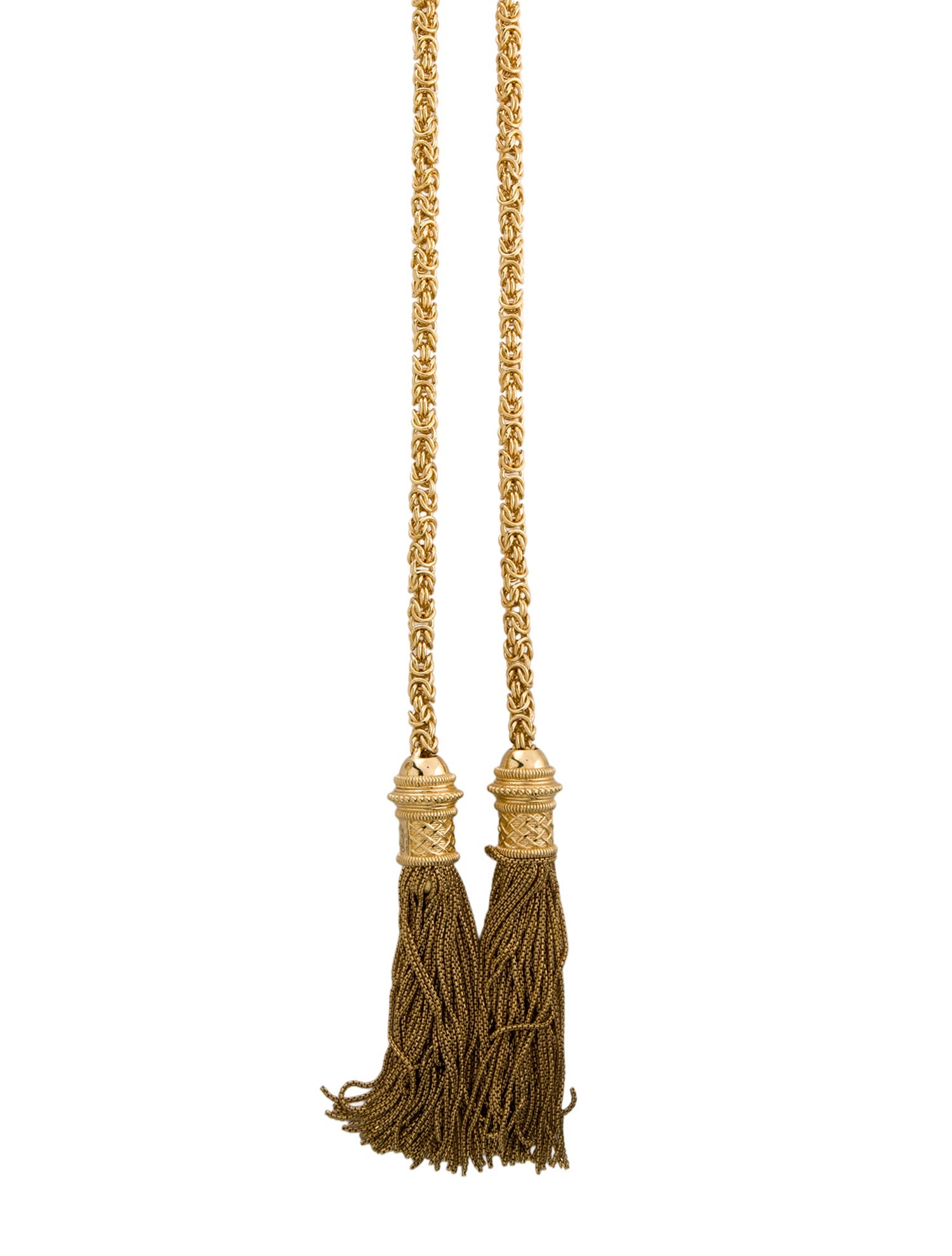 Christofle Pompon Lariat Necklace