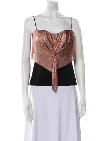 CD Greene Tops Printed Square Neckline Crop Top M