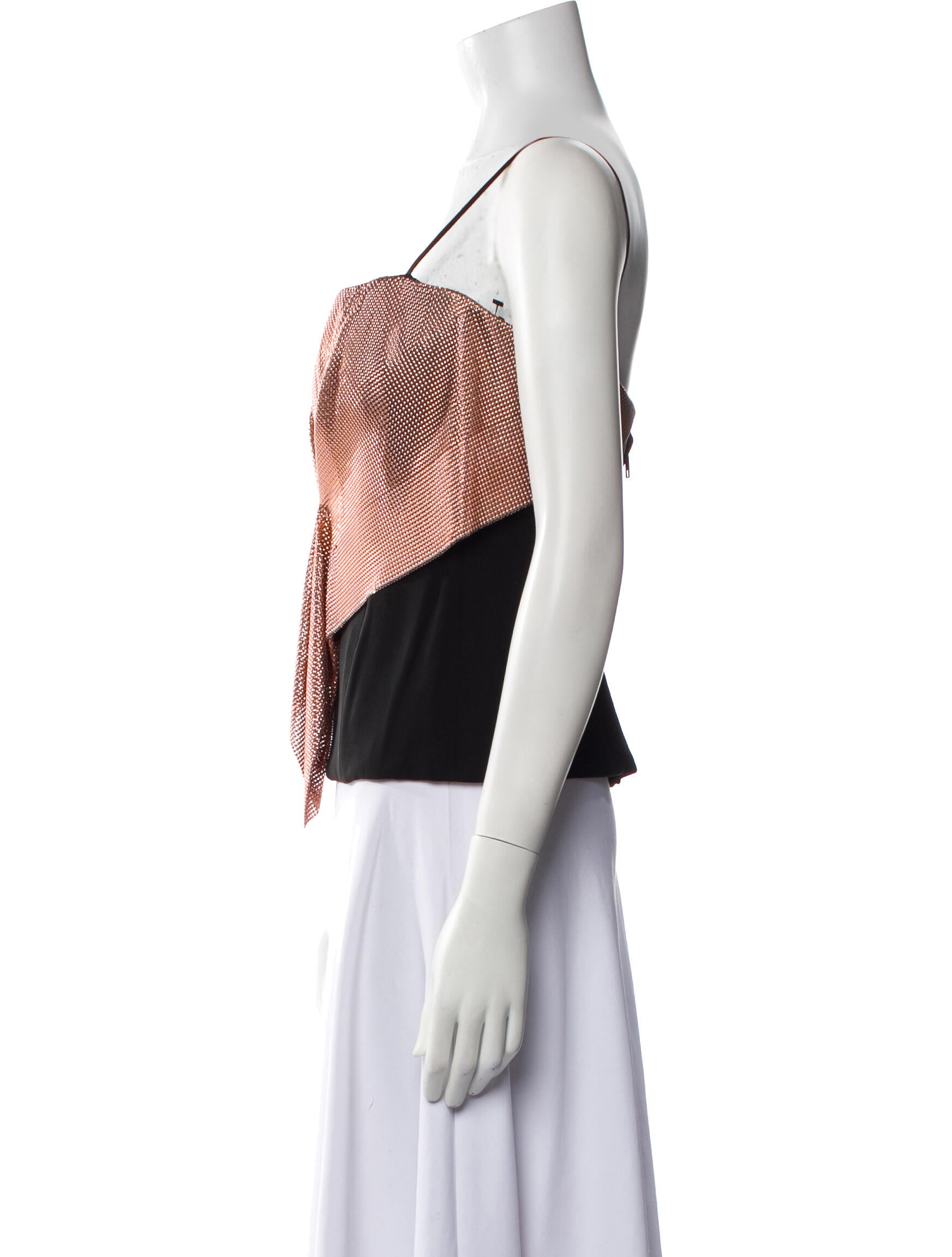 CD Greene Printed Square Neckline Crop Top