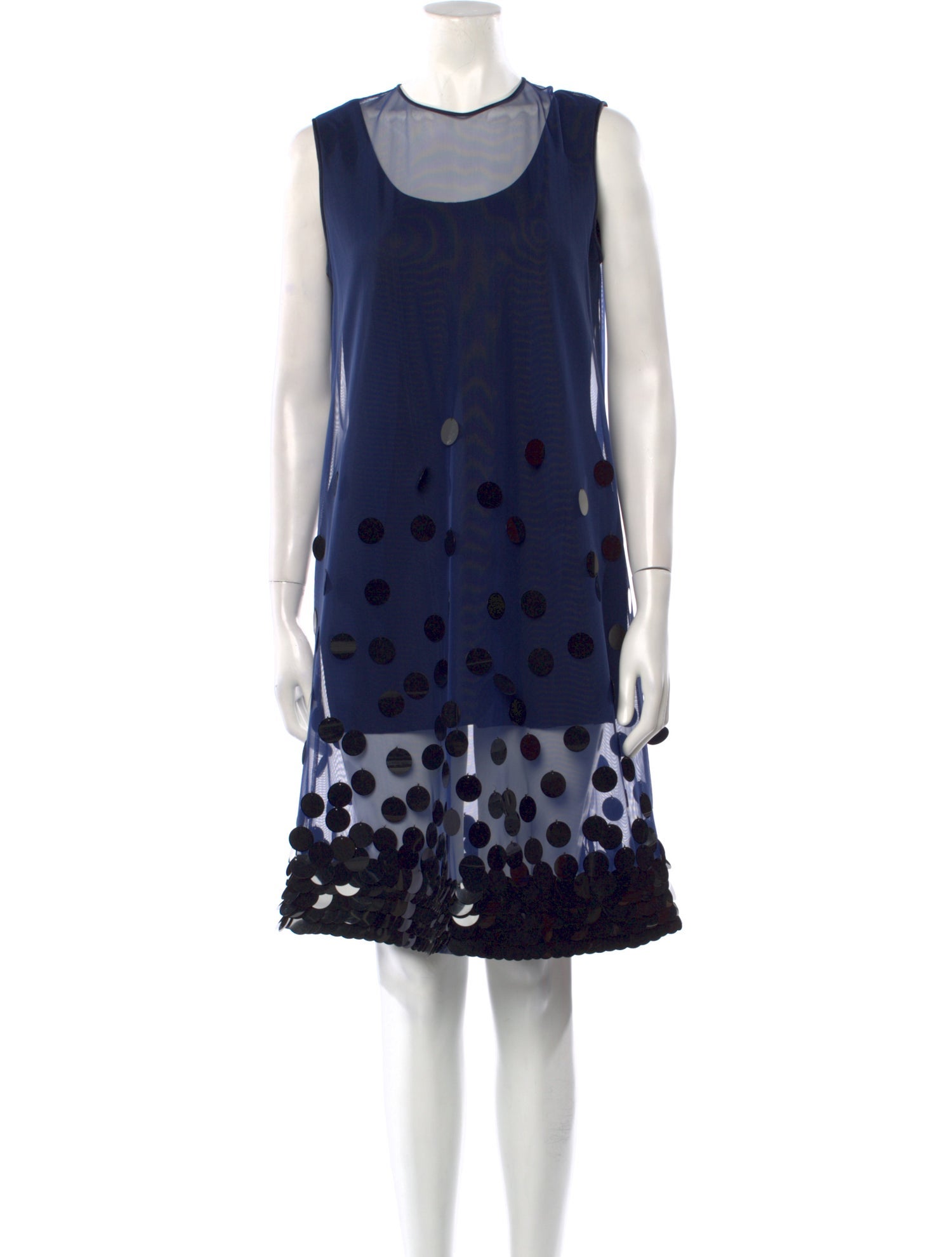 CD Greene Polka Dot Print Knee-Length Dress