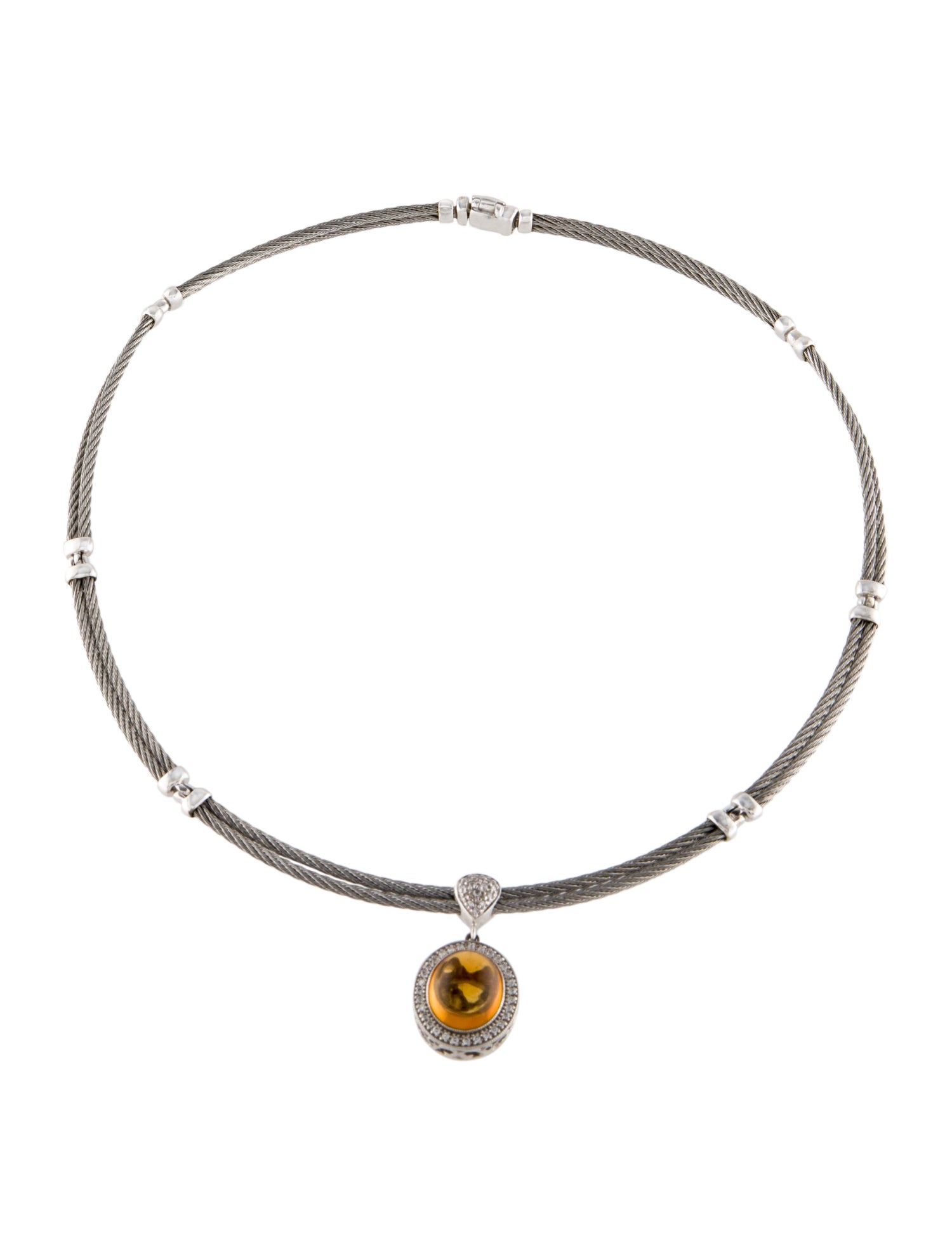 Charriol Citrine & Diamond Collar