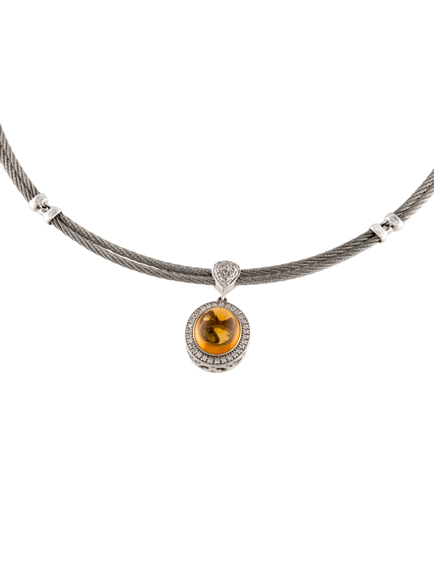 Charriol Citrine & Diamond Collar