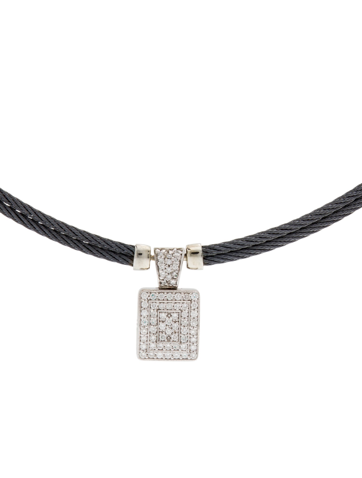 Charriol 18K Diamond ALOR Celtic Noir Necklace