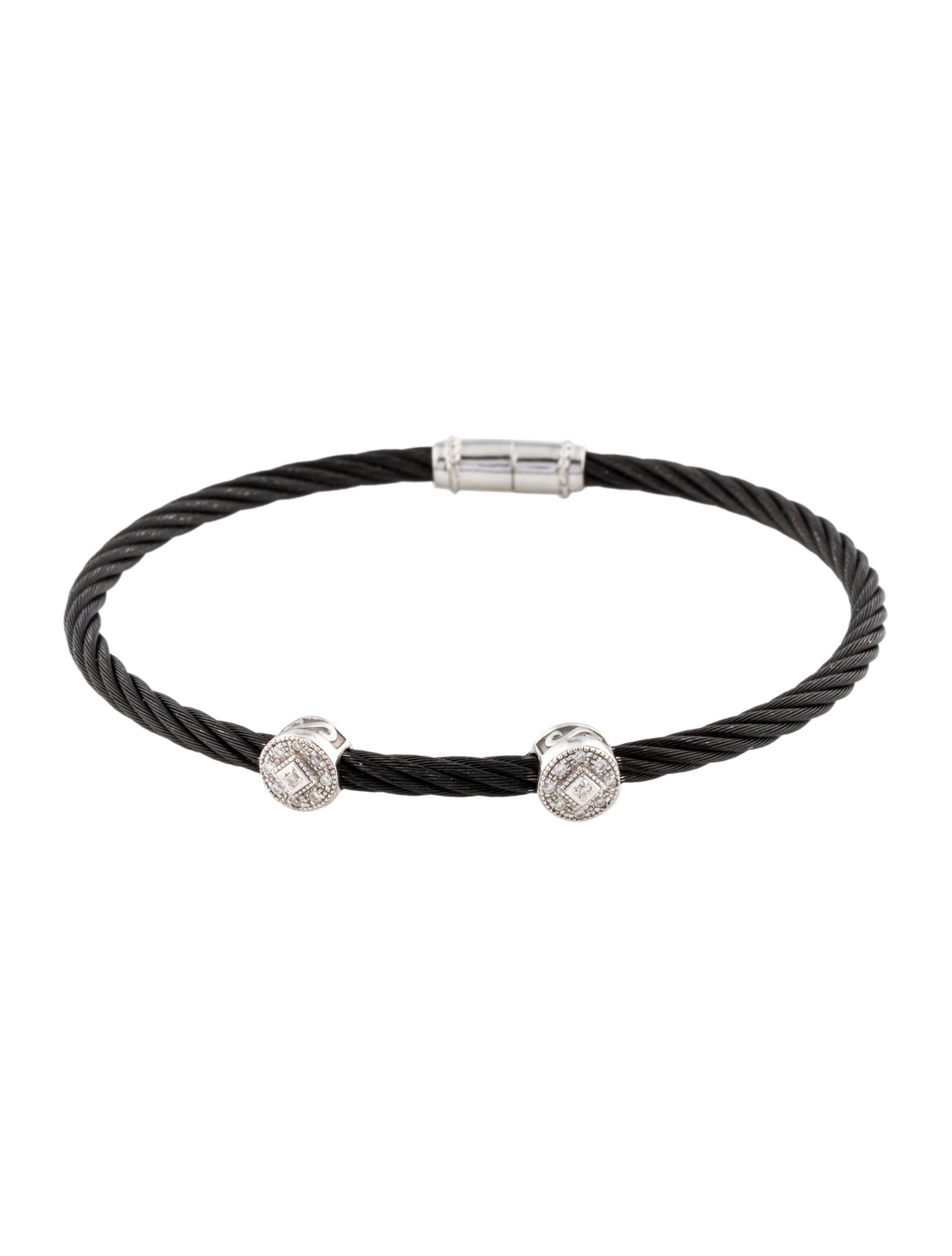 Charriol Diamond Two Station Cable Bracelet