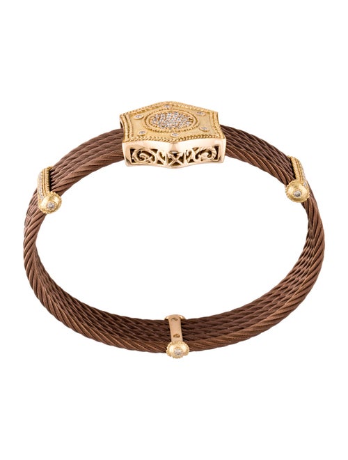 Charriol Diamond Cable Bangle Bracelet