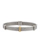 Charriol Diamond Three-Row Cable Bangle Bracelet