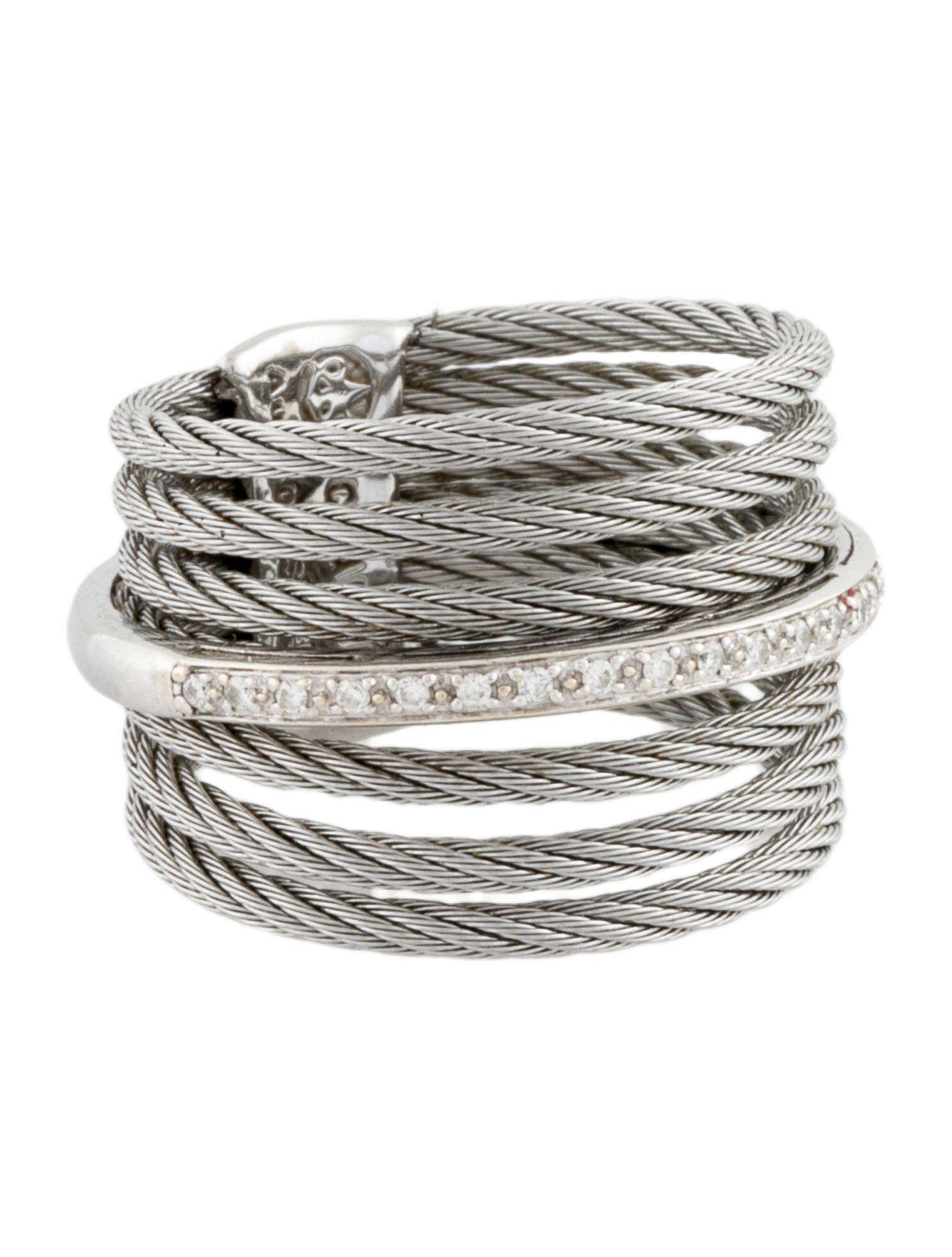 Charriol Diamond 7-Row Cable Ring