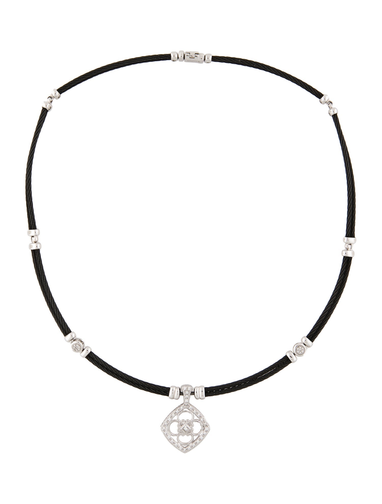 Charriol Two-Tone Diamond Pendant Collar Necklace