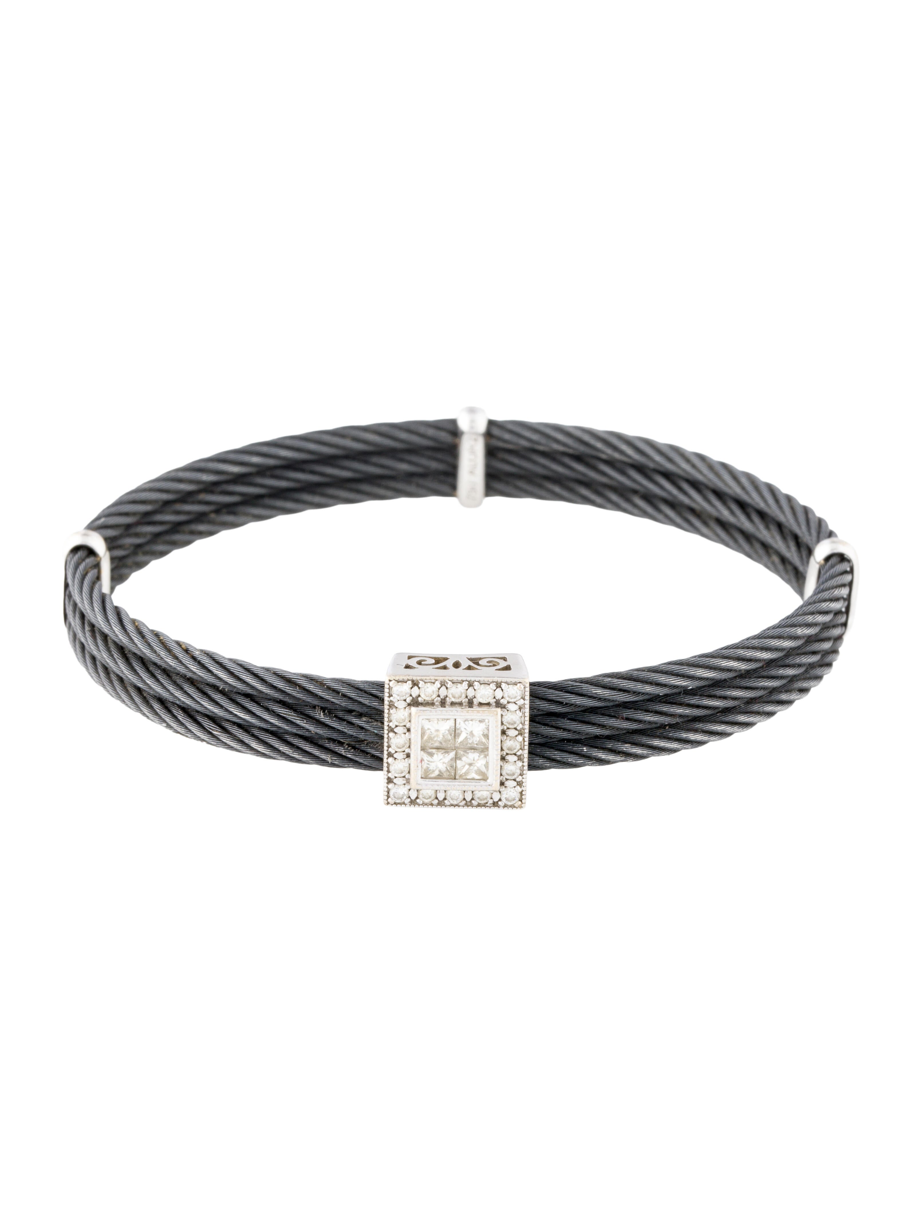 Charriol Diamond Celtic Noir Bangle Bracelet
