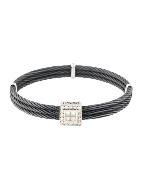 Charriol Diamond Celtic Noir Bangle Bracelet