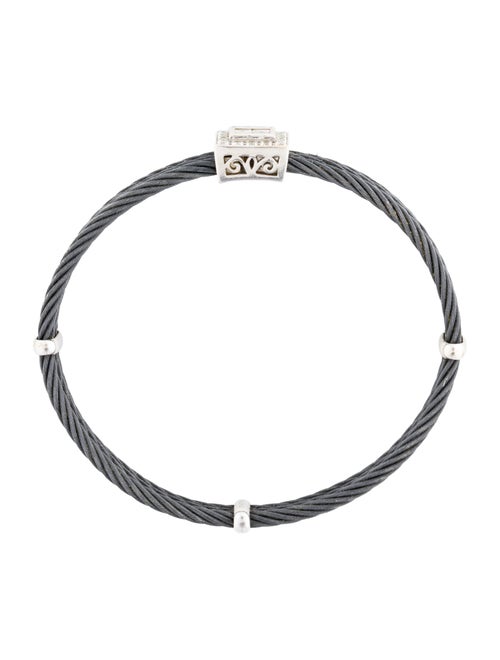 Charriol Diamond Celtic Noir Bangle Bracelet