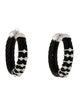 Charriol Diamond Celtic Noir Hoop Earrings