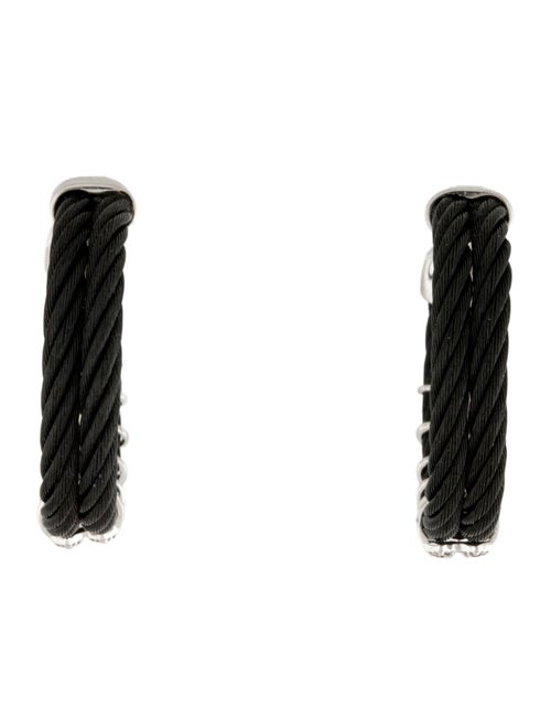 Charriol Diamond Celtic Noir Hoop Earrings