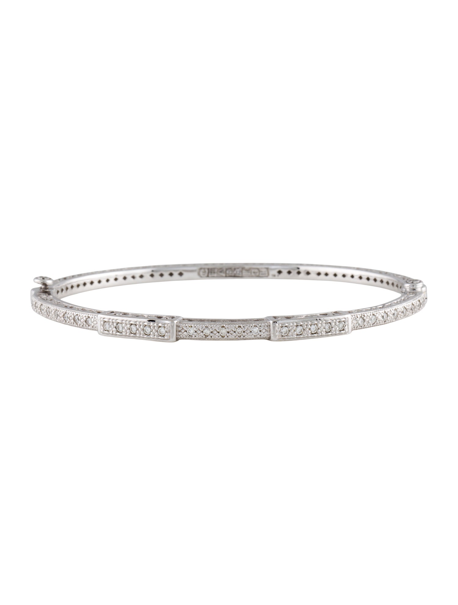 Charriol 18K Diamond Hinged Bangle