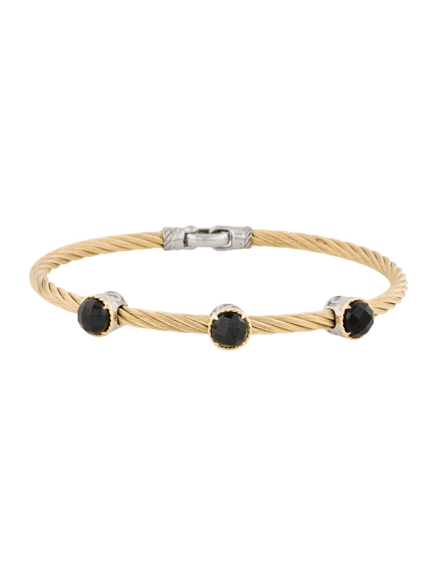 Charriol Onyx Station Bracelet