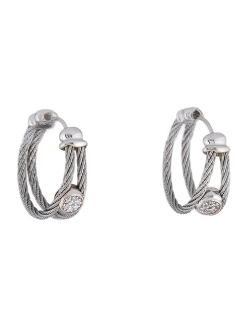 Charriol Diamond Cable Huggie Earrings