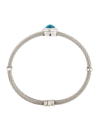 Charriol Topaz & Diamond Flamme Blanche Bangle Bracelet