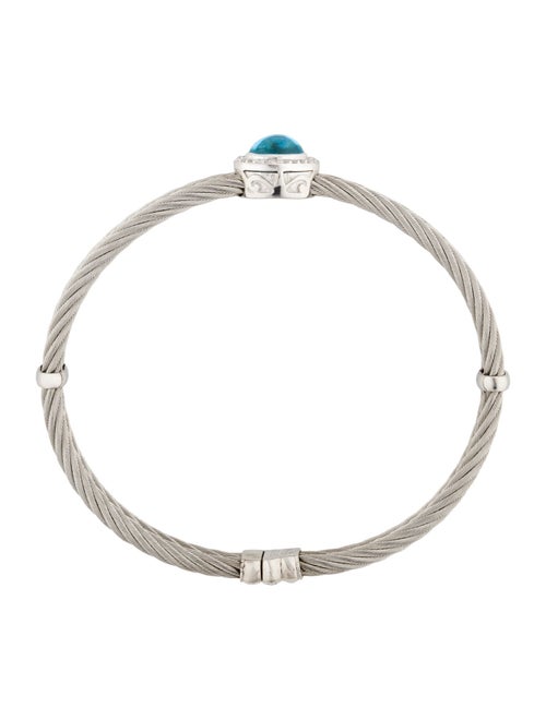 Charriol Topaz & Diamond Flamme Blanche Bangle Bracelet