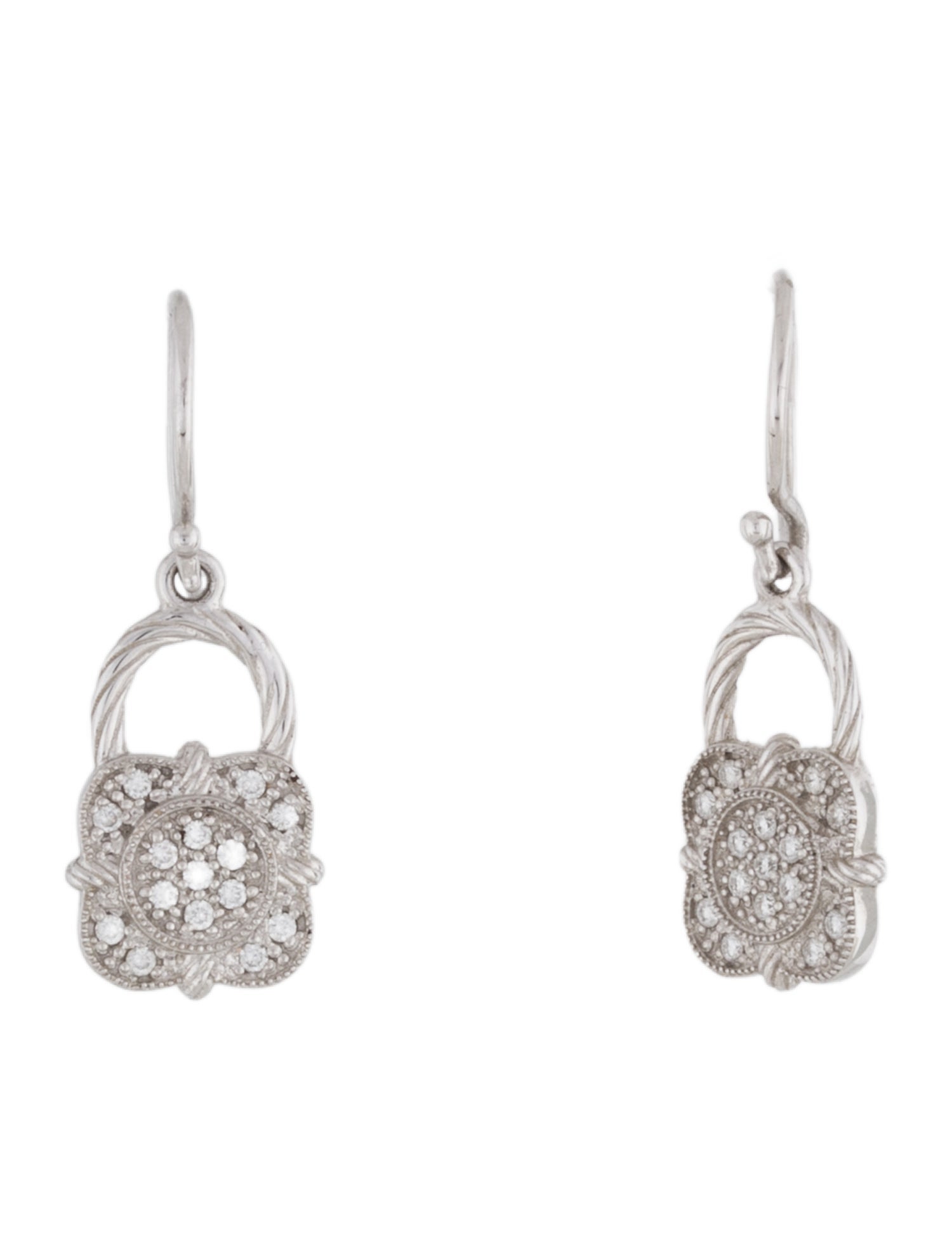 Charriol 18K Diamond Flamme Blanche Drop Earrings