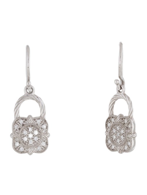 Charriol 18K Diamond Flamme Blanche Drop Earrings