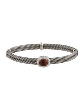 Charriol Citrine & Diamond Cable Bracelet