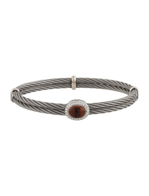 Charriol Citrine & Diamond Cable Bracelet